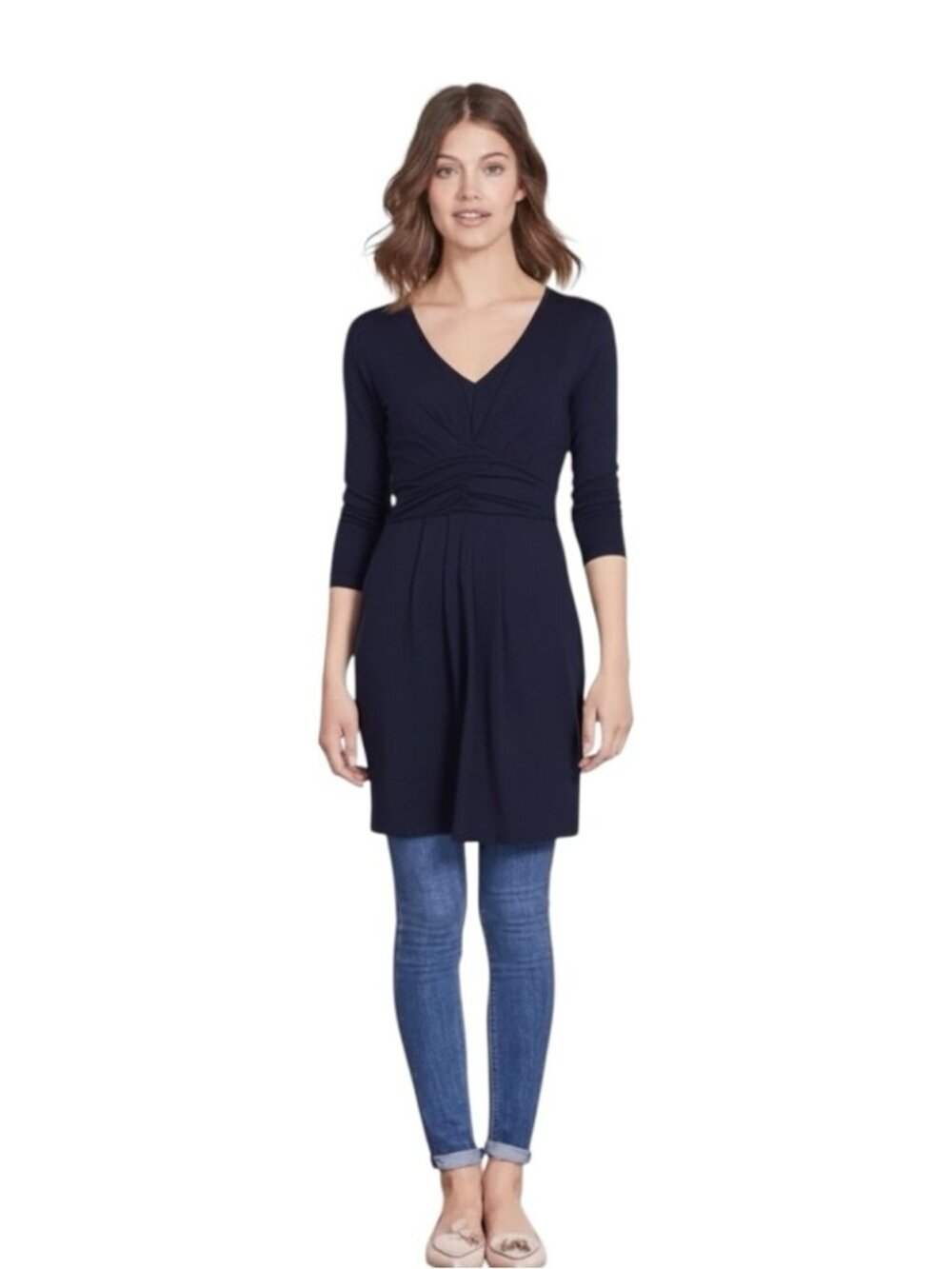 Boden Marion Jersey‎ Tunic Dress Women’s Size 4 US Navy Fit & Flare